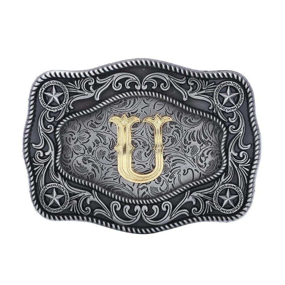 9984 Initial Letter Belt Buckle Western Cowboy Belt Buckles Texas Buckle